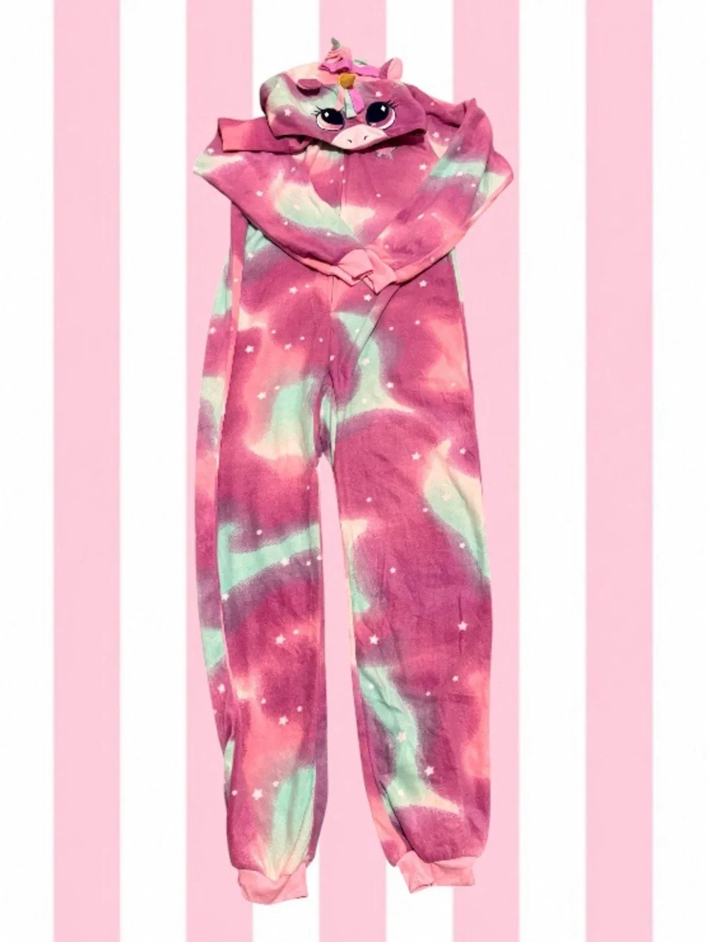 Girls' Unicorn Onesie Romper - Pink Tie-Dye
